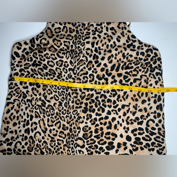 Leopard Print Jumpsuit Topshop Wide Leg Cropped with Red Stripe Sides - Picture 8 of 17